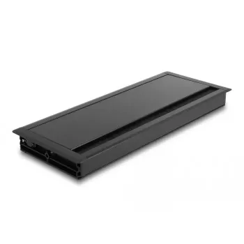 DeLOCK kaapeliläpivienti pöytäasennukseen harjalla 300 x 120 x 28 mm musta