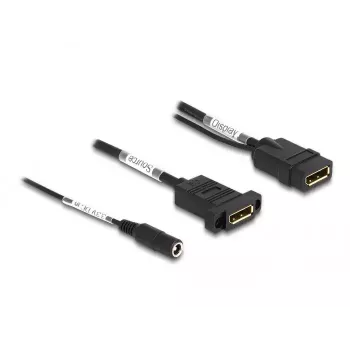 DeLOCK DisplayPort-kaapeli 4K 60 Hz DC-syöttö 0,30 m paneeliasennus
