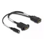 DeLOCK DisplayPort-kaapeli 4K 60 Hz DC-syöttö 0,30 m paneeliasennus