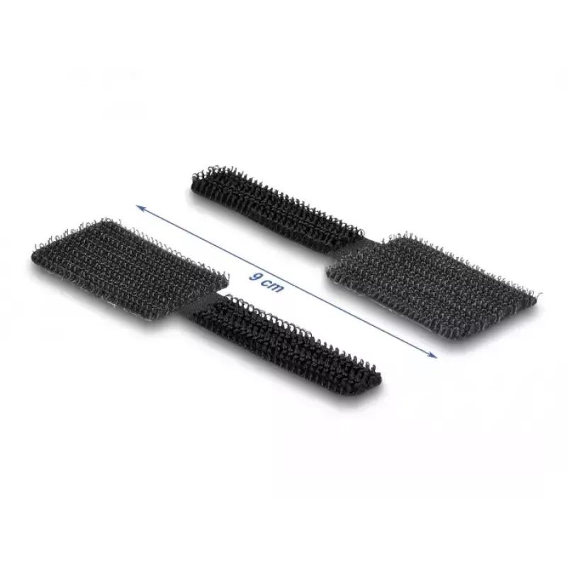 DeLOCK mini-tarranauha kaapelipidike 90 mm x 24 mm itseliimautuva 10 kpl musta