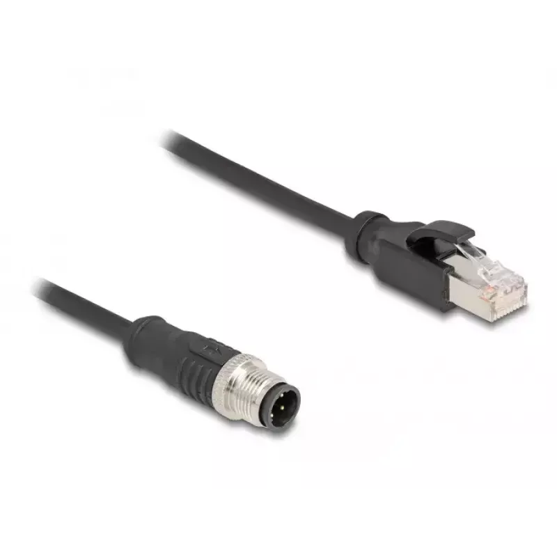 DeLOCK M12-adapterikaapeli D-koodattu 4-napainen uros - RJ45-uros 50 cm