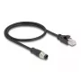 DeLOCK M12-adapterikaapeli D-koodattu 4-napainen uros - RJ45-uros 50 cm