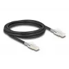 Verkkokaapeli DELOCK 80256 Cat6a S/FTP (S-STP) RJ-45 - RJ-45, 2 m, musta