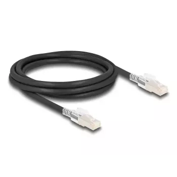Verkkokaapeli DELOCK 80256 Cat6a S/FTP (S-STP) RJ-45 - RJ-45, 2 m, musta