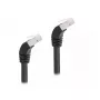 DeLOCK RJ45 verkkokaapeli Cat.6A 45° alaspäin kulma 2 m musta