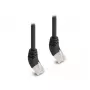 DeLOCK RJ45 verkkokaapeli Cat.6A S/FTP 45° ylöspäin kulma 5 m musta