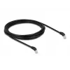 DeLOCK RJ45 verkkokaapeli Cat.6A S/FTP 45° alaspäin kulma 3 m musta