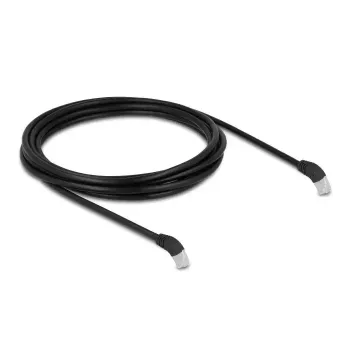 DeLOCK RJ45 verkkokaapeli Cat.6A S/FTP 45° alaspäin kulma 3 m musta