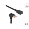 DisplayPort-jatkokaapeli DeLOCK 87091 2 m 90° alaspäin kulma