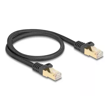 Verkkokaapeli DeLOCK RJ45 80316 pistoke pistokkeeseen Cat.6A 0,5 m musta