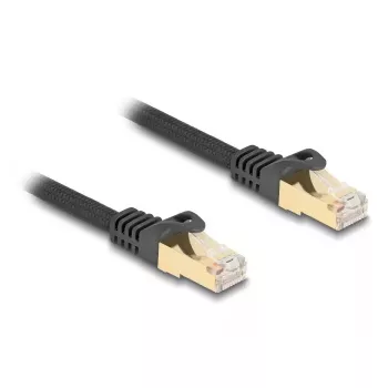 Verkkokaapeli DeLOCK RJ45 80316 pistoke pistokkeeseen Cat.6A 0,5 m musta