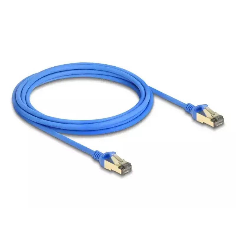 DeLOCK RJ45-verkkokaapeli Cat.8.1 F/FTP ohut 3 m sininen