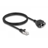DeLOCK RJ50-jatkokaapeli pistoke liittimeen S/FTP 1 m musta