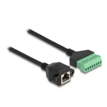 DeLOCK RJ45-kaapeli Cat.6 liitin liitinrimasovittimeen 2 m