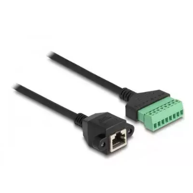 DeLOCK RJ45-kaapeli Cat.6 liitin liitinrimasovittimeen 2 m