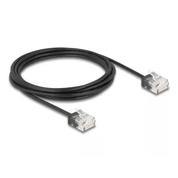 Verkkokaapeli DeLOCK RJ45 Cat.6 UTP erittäin ohut 3 m musta