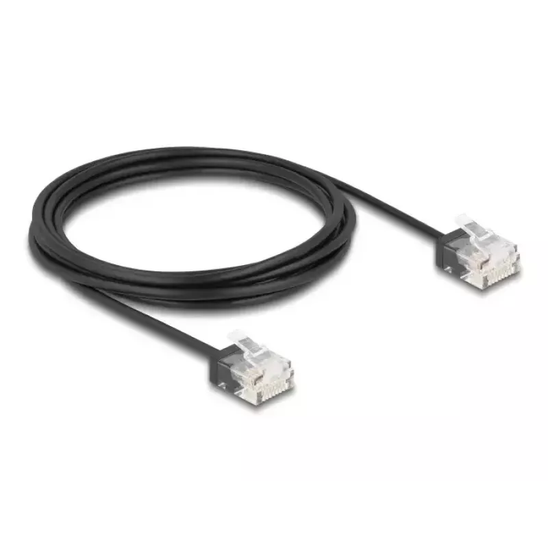 Verkkokaapeli DeLOCK RJ45 Cat.6 UTP erittäin ohut 3 m musta