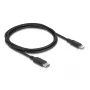 Kaapeli DELOCK USB-C Lightning ohut 1 m, Lightning ↔ USB-C, 9 V 3 A, 3,3 mm, MFi