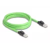 Verkkokaapeli DeLOCK 80890 RJ-45 Cat6a 2m musta vihreä
