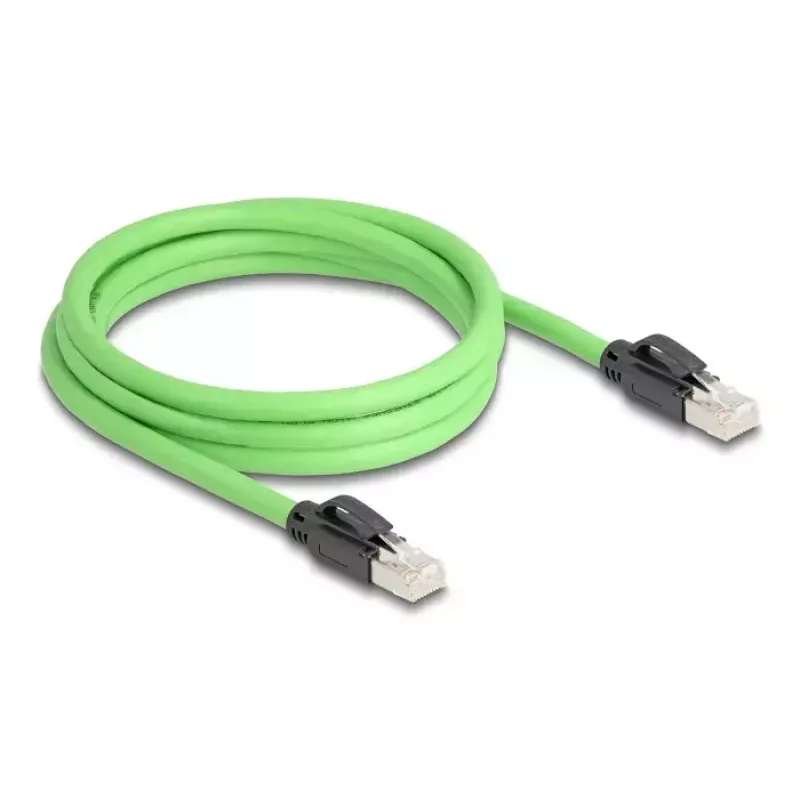 Verkkokaapeli DeLOCK 80890 RJ-45 Cat6a 2m musta vihreä