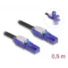 Verkkokaapeli DeLOCK 80925 RJ-45 Cat6 0,5m musta violetti