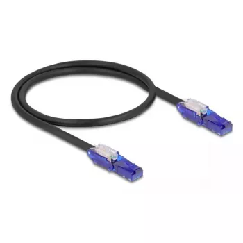 Verkkokaapeli DeLOCK 80925 RJ-45 Cat6 0,5m musta violetti