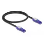 Verkkokaapeli DeLOCK 80925 RJ-45 Cat6 0,5m musta violetti