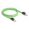 Verkkokaapeli DeLOCK RJ45 Cat.6A uros-uros 1m vihreä