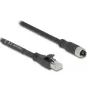 Verkkokaapeli DeLOCK 80595 M12 - RJ-45 Cat5e 10 m musta