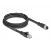 Verkkokaapeli DeLOCK 80590 M12 - RJ-45 Cat5e 2 m musta