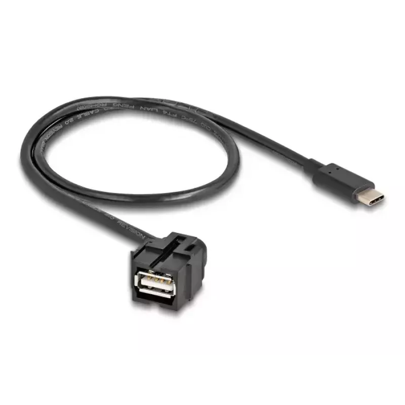 DeLOCK USB-kaapeli 0,5 m USB 2.0 USB A USB C 88056