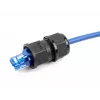 DeLOCK läpivientiliitin RJ45 IP67 vesitiivis musta