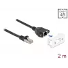 DeLOCK verkkokaapeli 87112 2 m Cat6a S/FTP RJ-45 musta valkoinen
