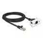 DeLOCK verkkokaapeli 87112 2 m Cat6a S/FTP RJ-45 musta valkoinen