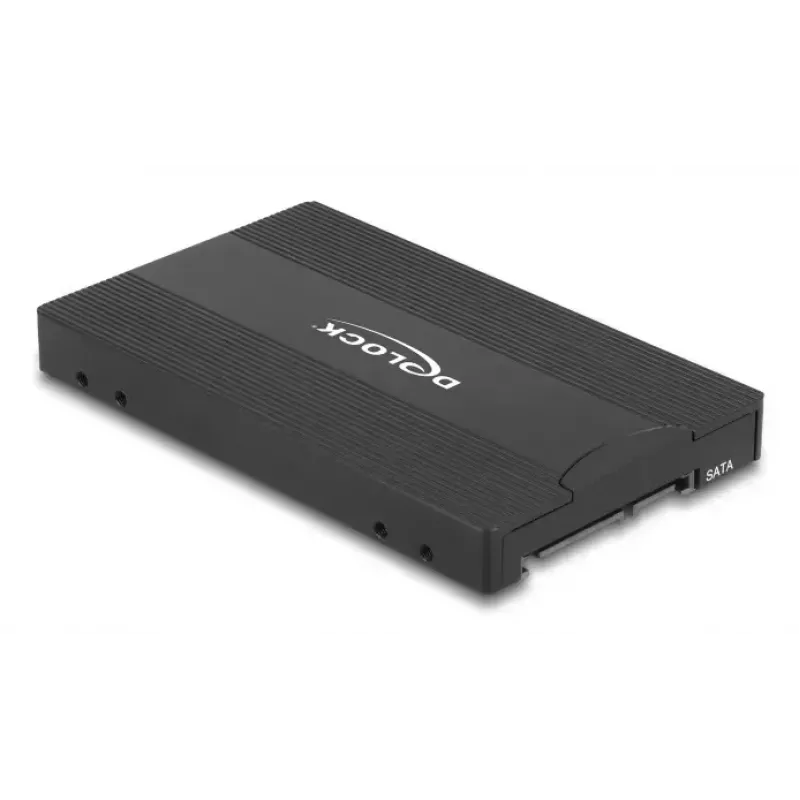 DELOCK liitäntäadapteri U.2 (SFF-8639) - M.2 Key M NVMe SSD, malli 64301, musta, isäntäpistoke