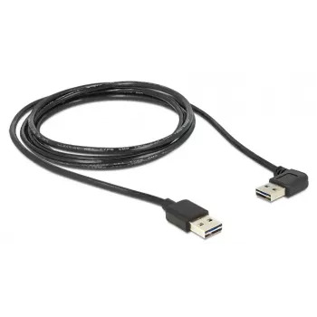 USB-kaapeli DeLOCK 3 m USB 2.0 A uros/uros 90°