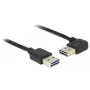 USB-kaapeli DeLOCK 3 m USB 2.0 A uros/uros 90°