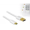 Delock USB 2.0 Type-A - Micro-B data- ja latauskaapeli, 3 kappaleen setti, valkoinen