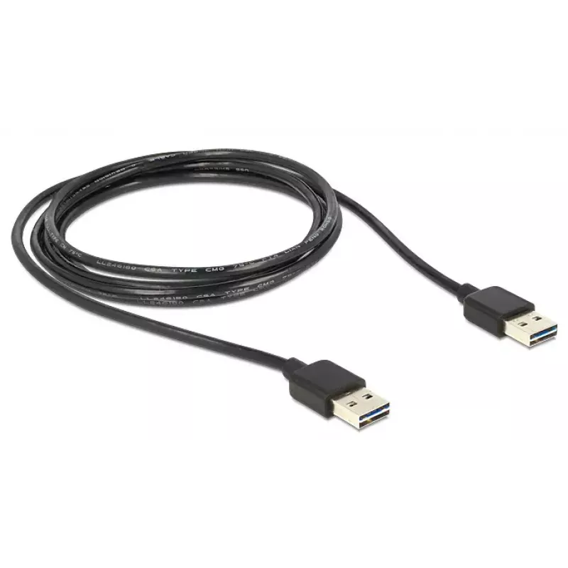 USB-kaapeli DeLOCK 3 m USB 2.0 A musta