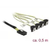 Sisäinen virtakaapeli DeLOCK 85686 0,5 m Mini SAS SFF-8087 - 4 SATA