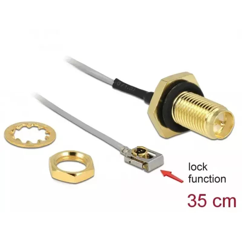 Koaksiaalikaapeli DeLOCK 90292 0,3 m RP-SMA MHF I LK