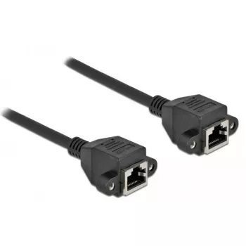 Verkkojatkokaapeli DeLOCK Cat.6A 5 m musta