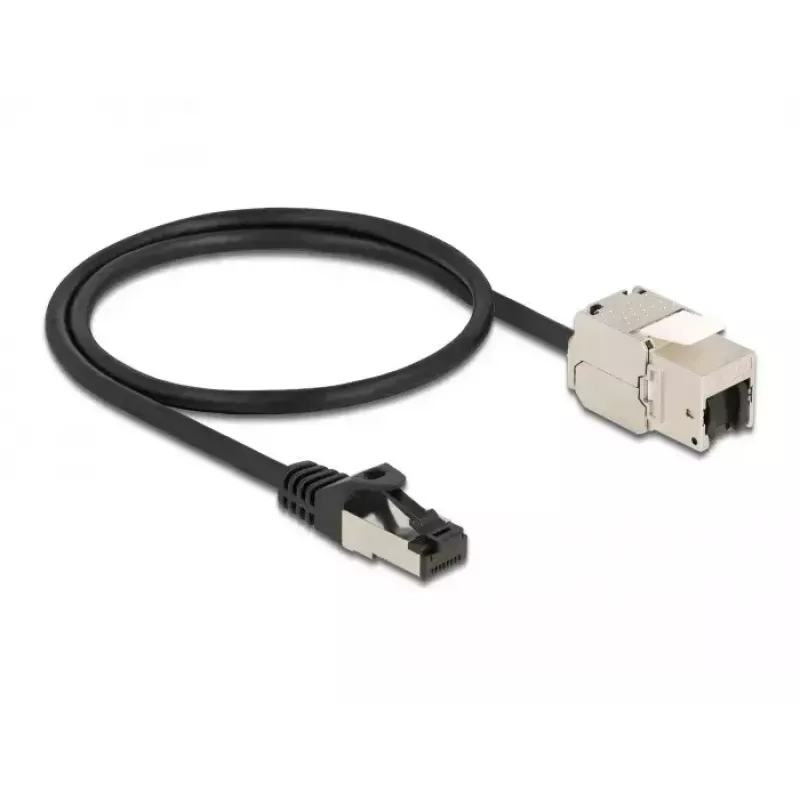 Kaapeli RJ45-uros - Keystone-moduuli RJ45-naaras DeLOCK 87025