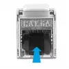 Kaapeli RJ45-uros - Keystone-moduuli RJ45-naaras DeLOCK 87030