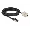 Kaapeli RJ45-uros - Keystone-moduuli RJ45-naaras DeLOCK 87030