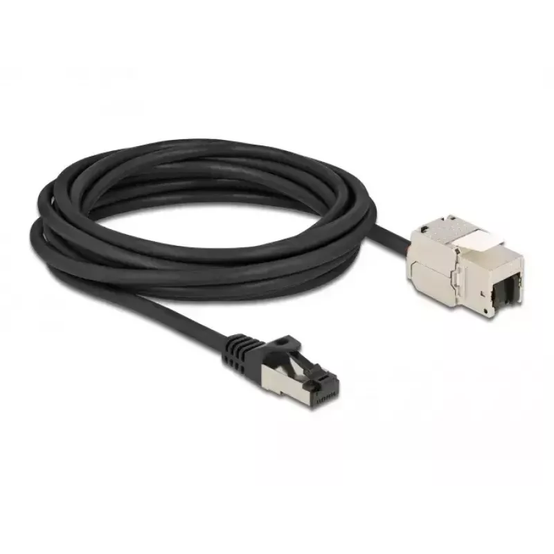 Kaapeli RJ45-uros - Keystone-moduuli RJ45-naaras DeLOCK 87030
