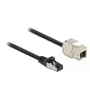 Kaapeli RJ45-uros - Keystone-moduuli RJ45-naaras DeLOCK 87030