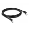 DeLOCK RJ45-verkkokaapeli Cat.6A S/FTP 45° ylöspäin kulma 3 m musta
