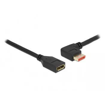 DisplayPort-jatkokaapeli DeLOCK 87073 1 m 90° vasemmalle kulma