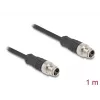 Verkkokaapeli DeLOCK M12-kaapeli X-koodattu 8-napainen uros-uros Cat5e 1 m musta